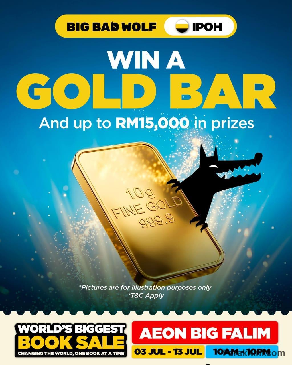 Peluang menang emas di pesta buku Big Bad Wolf