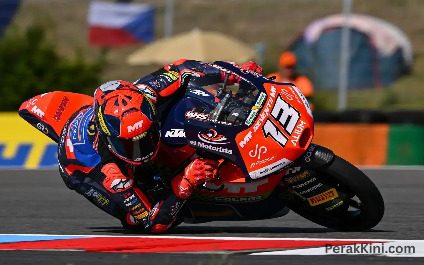 Hakim Danish dalam aksi Moto3 GP Czech 2026